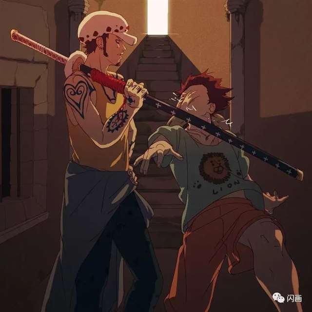 海贼王特拉法尔加·D·瓦铁尔·罗手绘壁纸