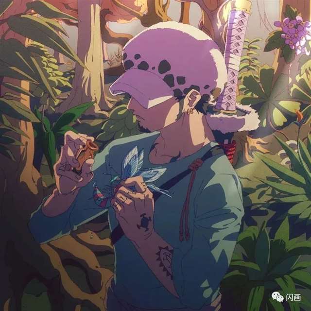 海贼王特拉法尔加·D·瓦铁尔·罗手绘壁纸