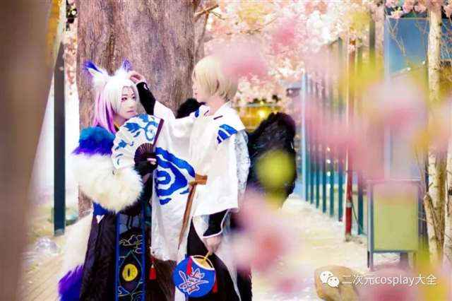 《阴阳师》妖狐，大天狗cos，很甜很美好的