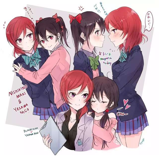 lovelive同人画师hyugo作品推荐，妮姬为主