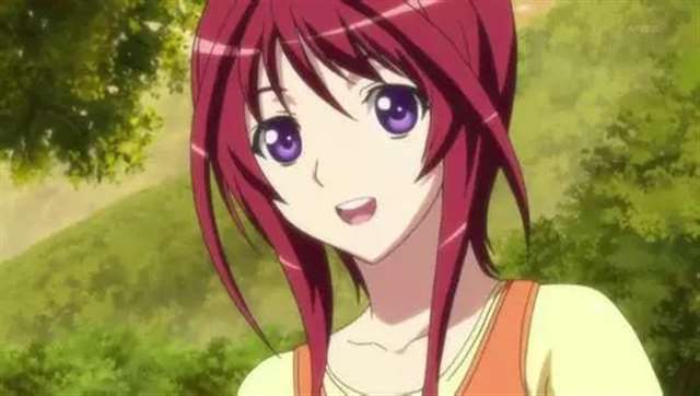 动漫中的赤红发妹子壁纸