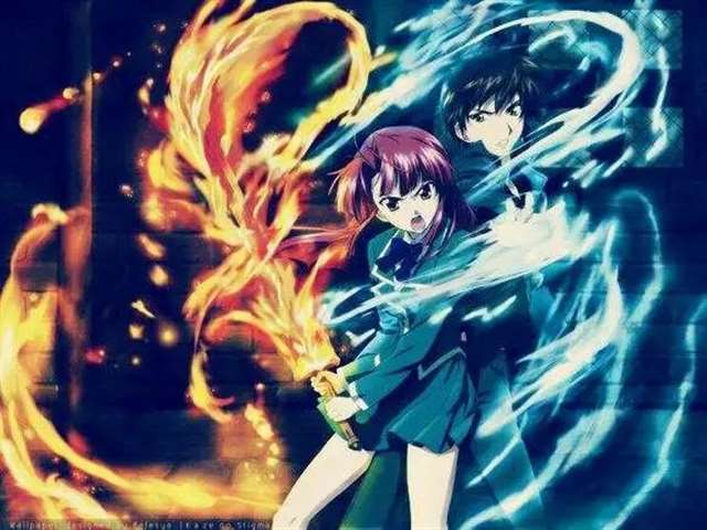 动漫中的赤红发妹子壁纸