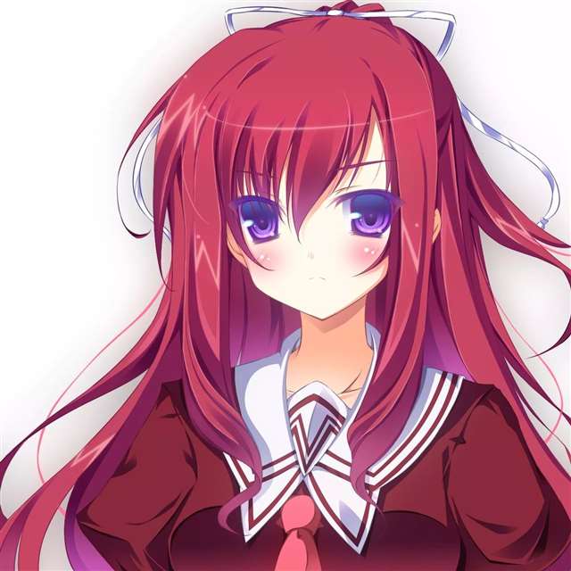 动漫中的赤红发妹子壁纸