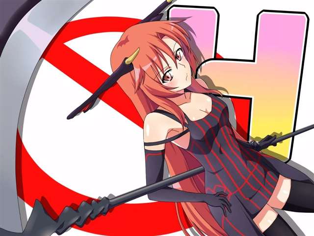 动漫中的赤红发妹子壁纸