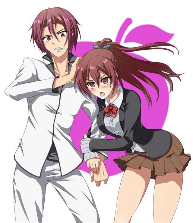 动漫中的赤红发妹子壁纸