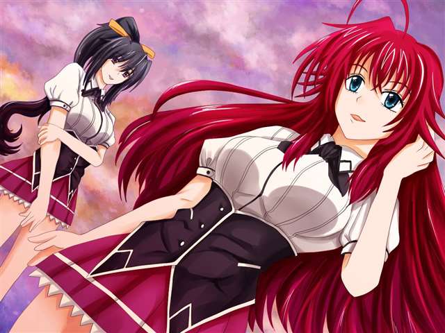 动漫中的赤红发妹子壁纸