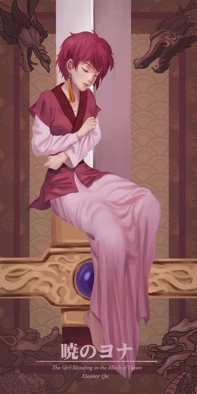 动漫中的赤红发妹子壁纸