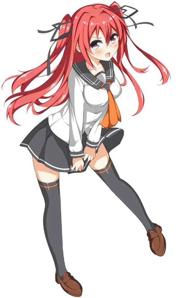 动漫中的赤红发妹子壁纸