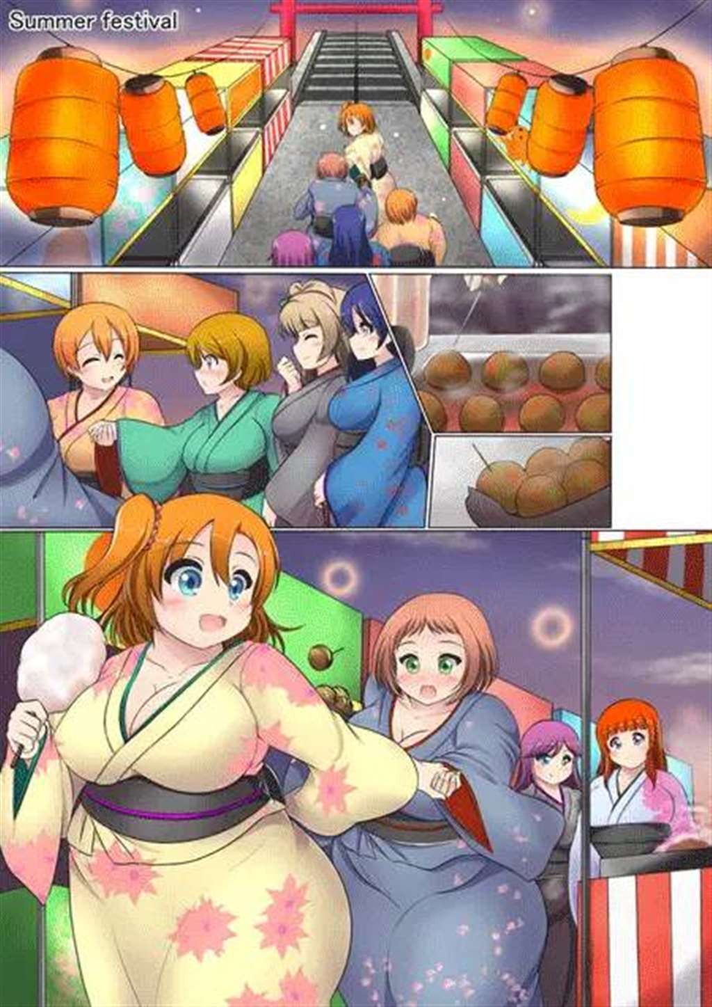 日本画师kurocaze-s把动漫女孩人物给重新绘制成胖胖又肉肉的样子!