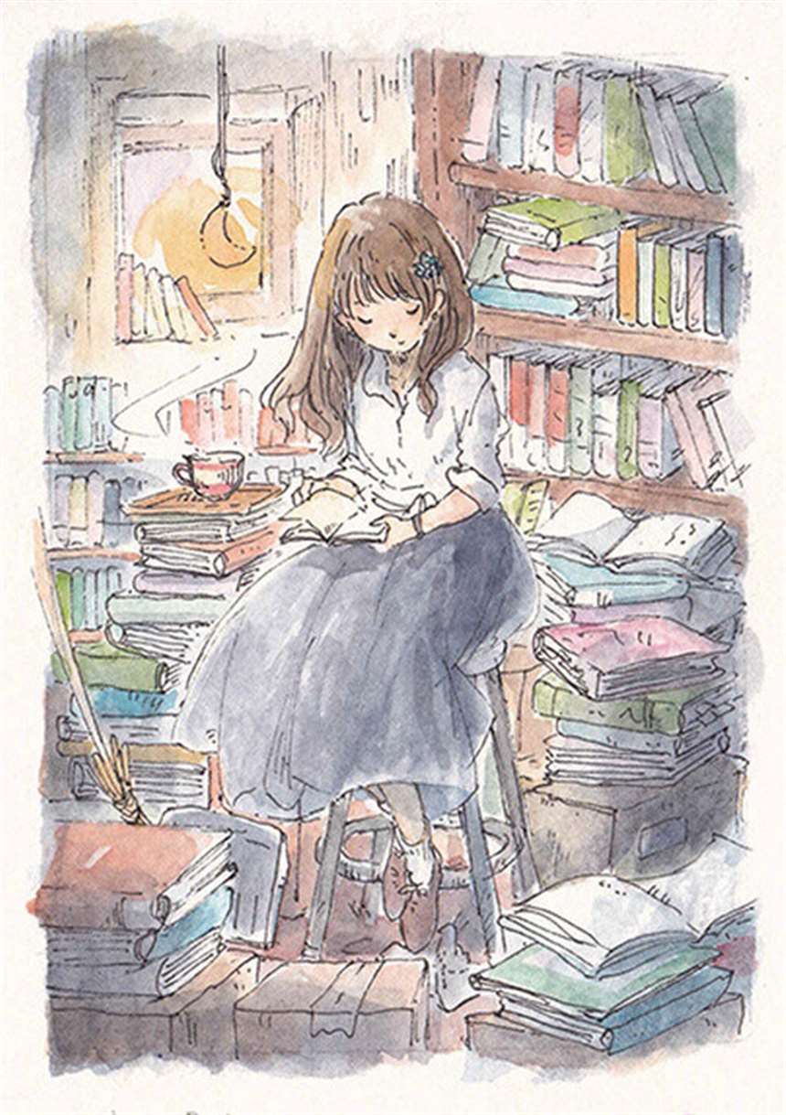 日本插画师mina kawai作品.