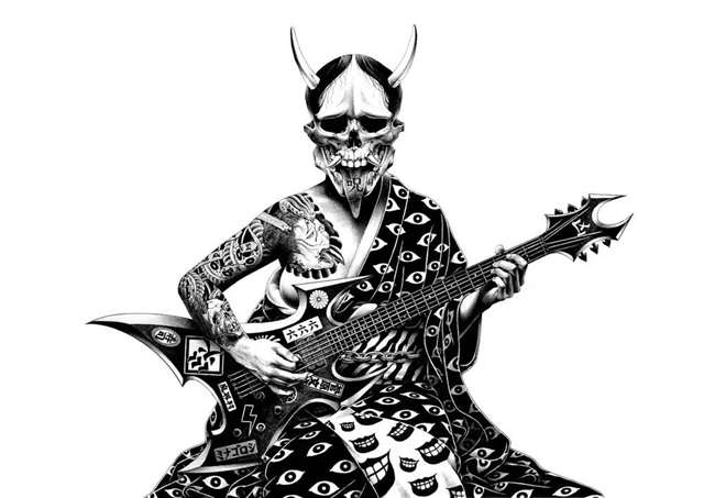 插画师 Shohei Otomo圆珠笔作画，画面精细血腥色情大胆