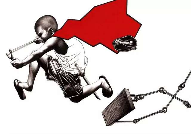 插画师 Shohei Otomo圆珠笔作画，画面精细血腥色情大胆