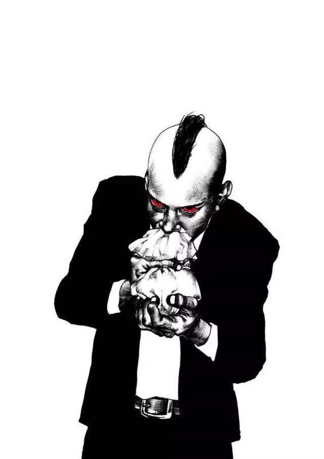 插画师 Shohei Otomo圆珠笔作画，画面精细血腥色情大胆