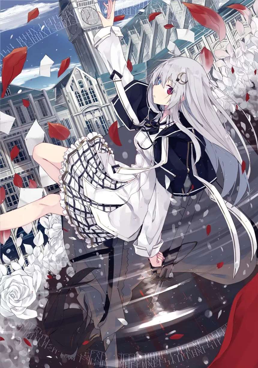 日本画师&nbsp;凪白みと的白发兽耳插画作品