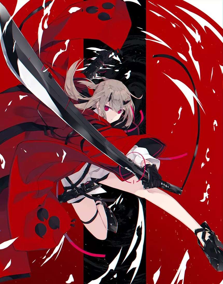 日本画师&nbsp;凪白みと的白发兽耳插画作品