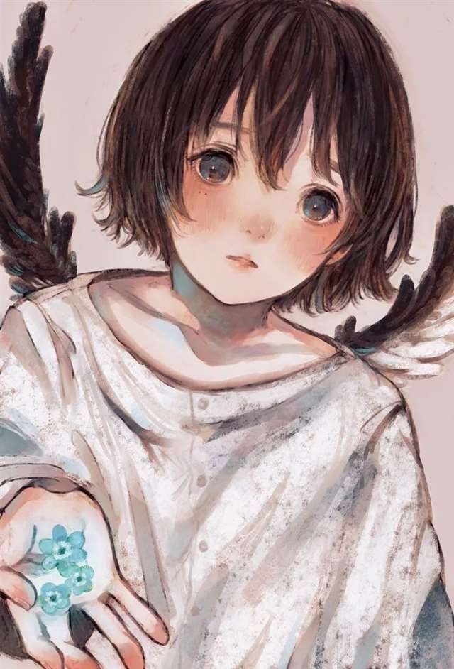 插画师 orie笔下的少女,可以收下做头像了