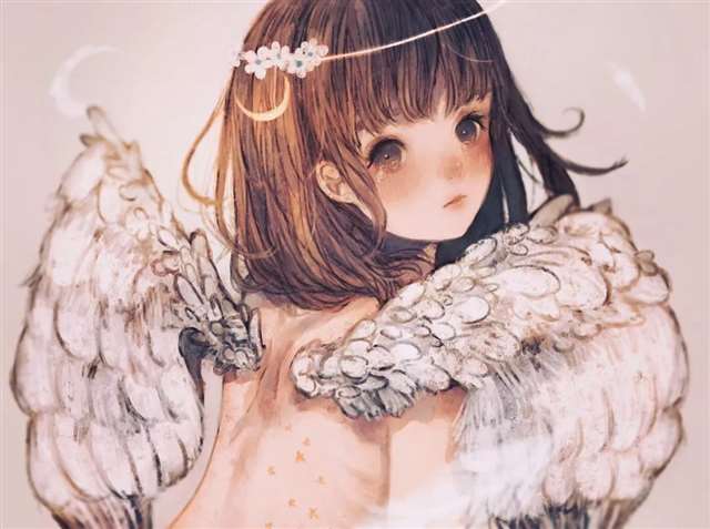 画师orie的插画作品忧郁悲伤的少女