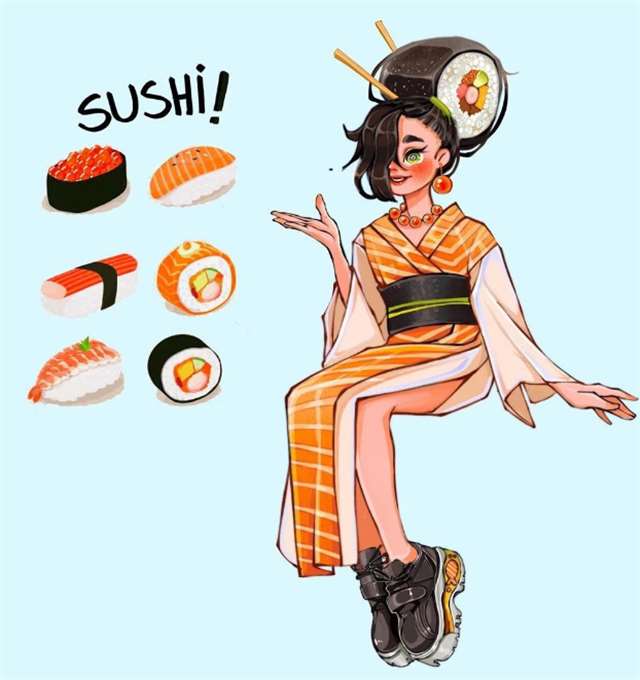 画师大佬创作的食物拟人，诸位最好哪一口呢？