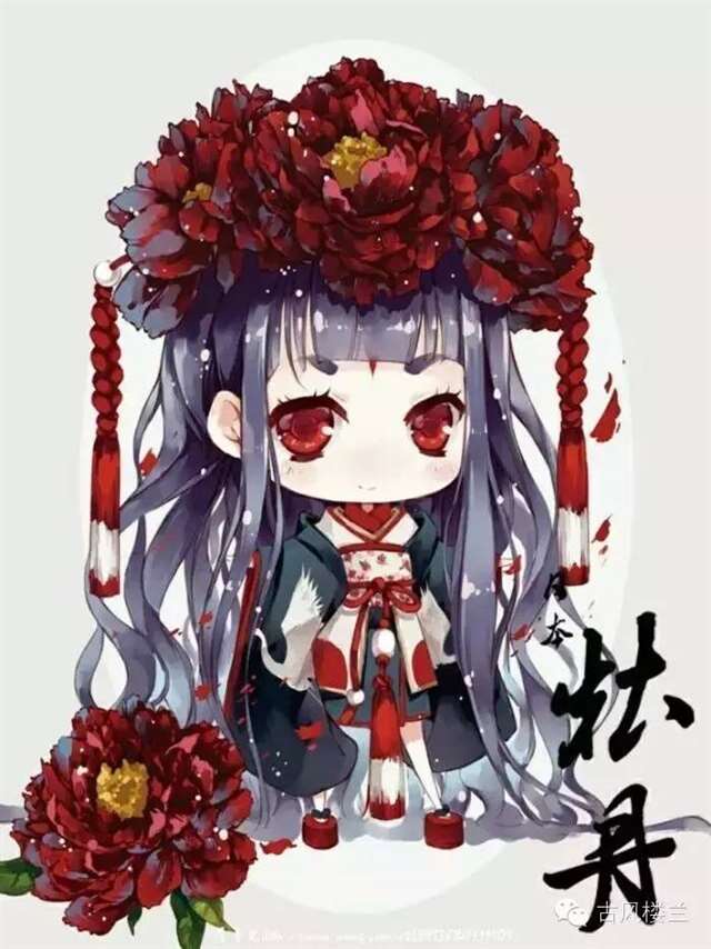 古风花拟人高清无水印图