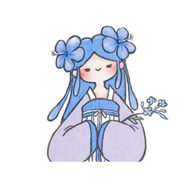 古风花拟人简笔画