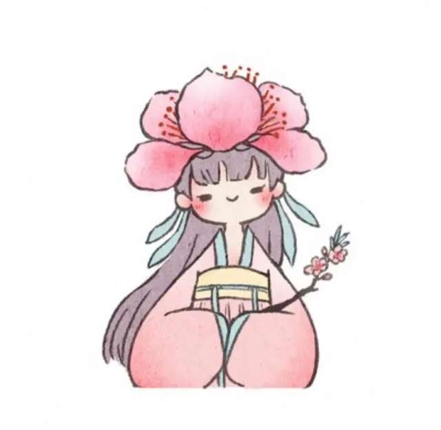 古风花拟人简笔画