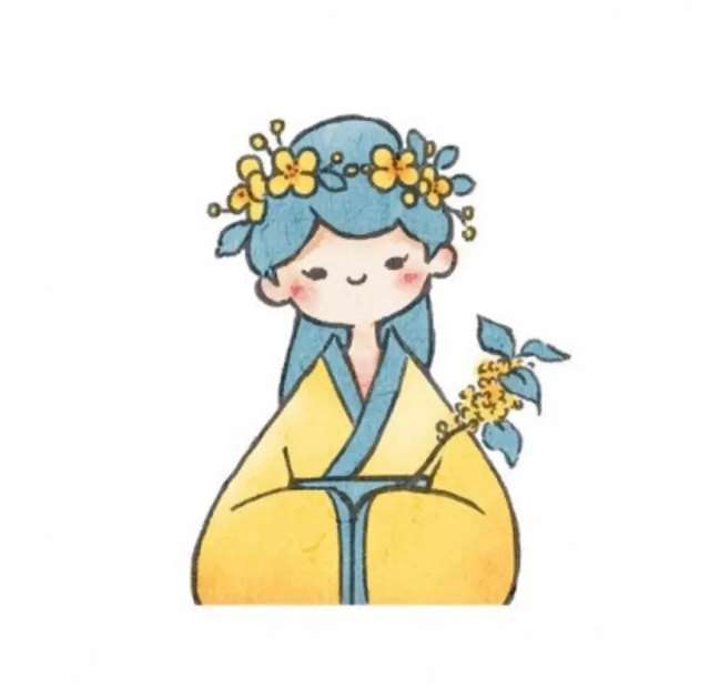 古风花拟人简笔画