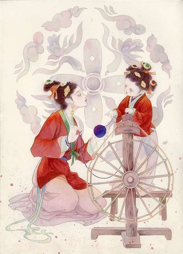 插画师南山归鱼古典画面欣赏