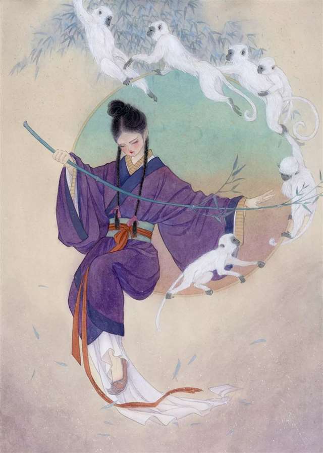 插画师南山归鱼古典画面欣赏