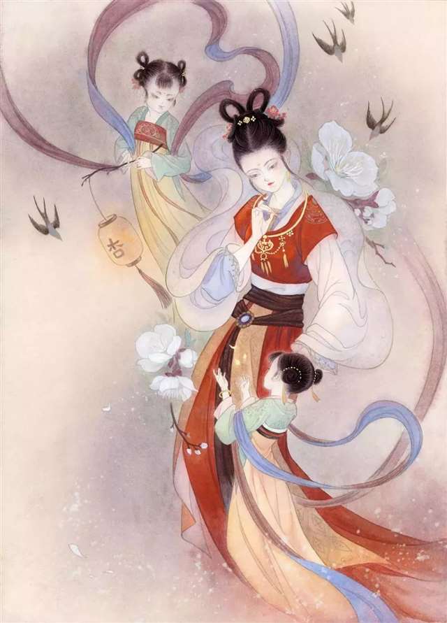 插画师南山归鱼古典画面欣赏