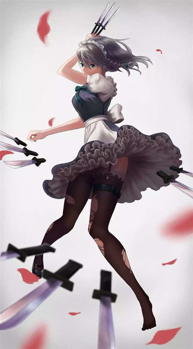 二次元福利壁纸东方系列之十六夜咲夜