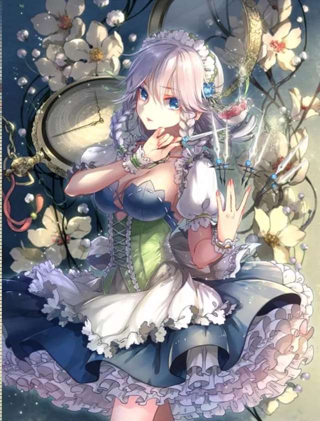 二次元福利壁纸东方系列之十六夜咲夜