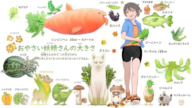 日本插画师 ぽん蔬菜 野菜成精