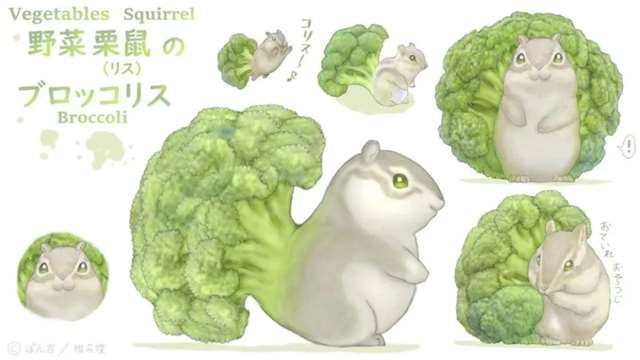 日本插画师 ぽん蔬菜 野菜成精