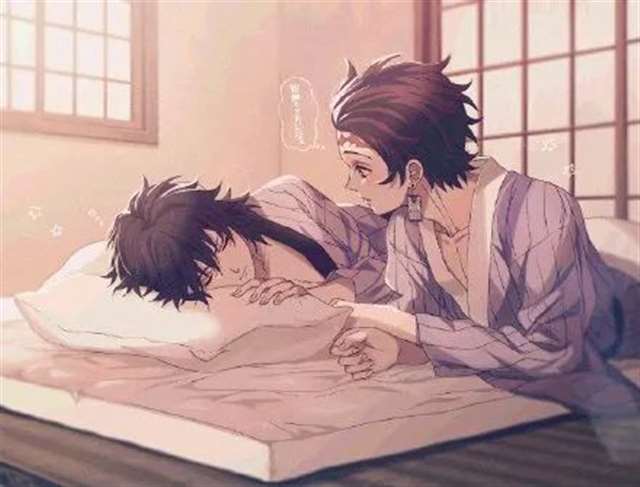 画师A绘制的鬼灭之刃义炭同人图