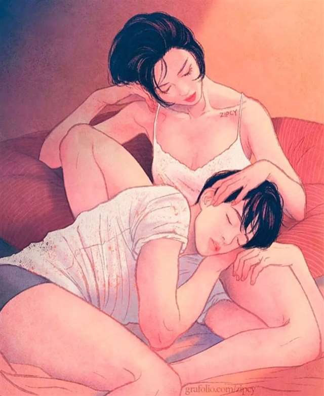 韩国插画师Zipcy中文名叫梁世恩手稿过程步骤