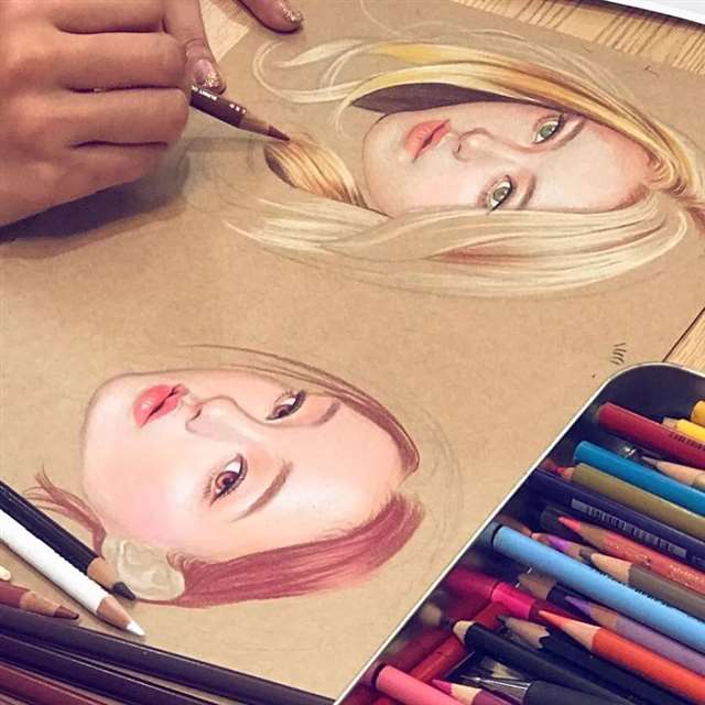 韩国插画师Zipcy中文名叫梁世恩手稿过程步骤