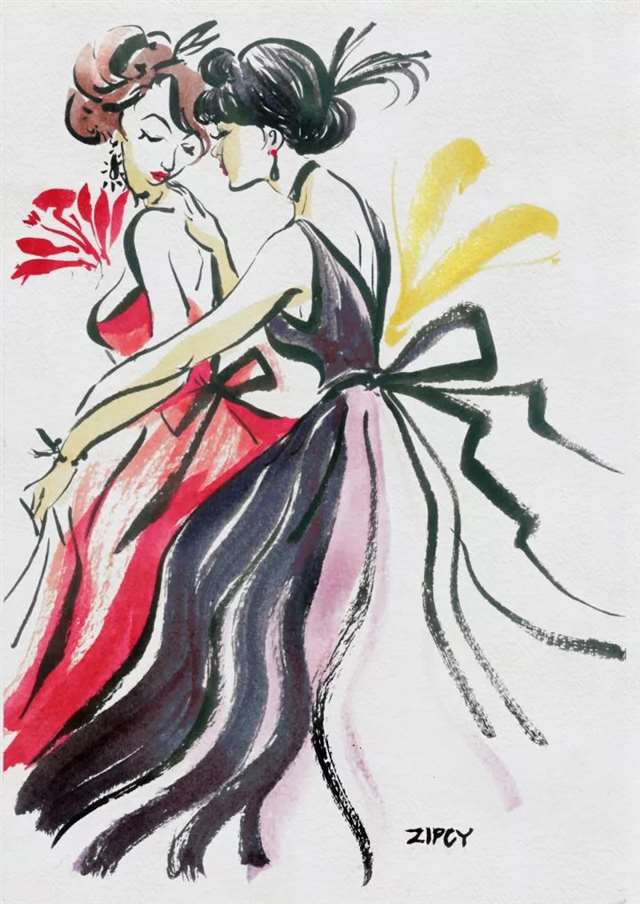 韩国插画师Zipcy中文名叫梁世恩手稿过程步骤