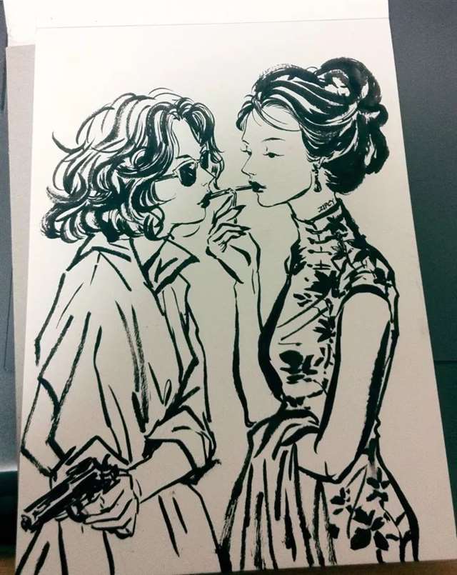 韩国插画师Zipcy中文名叫梁世恩手稿过程步骤