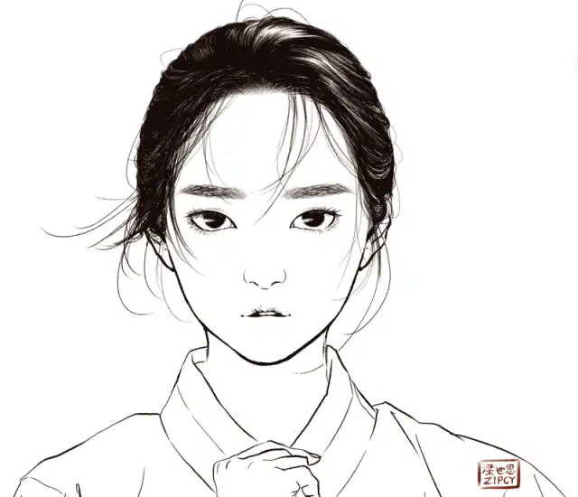 韩国插画师Zipcy中文名叫梁世恩手稿过程步骤