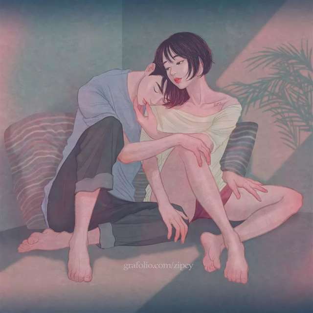 韩国插画师Zipcy（梁世恩）作品唯美浪漫又可爱性感