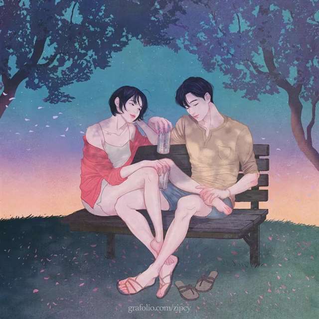 韩国插画师Zipcy（梁世恩）作品唯美浪漫又可爱性感