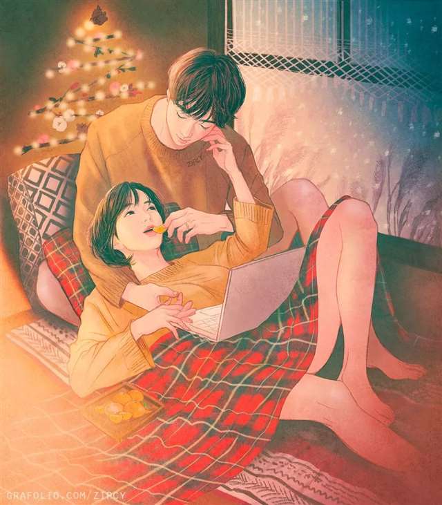 韩国插画师Zipcy（梁世恩）作品唯美浪漫又可爱性感