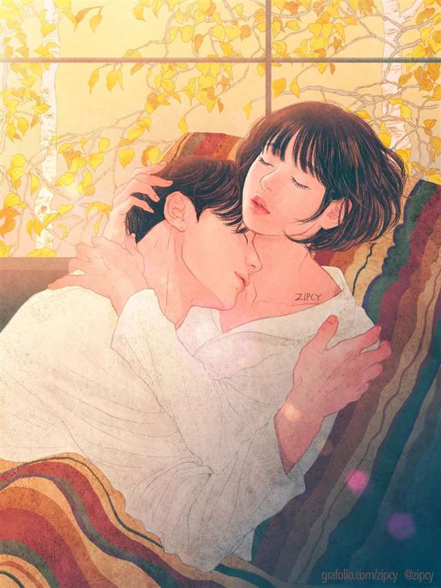 韩国插画师Zipcy（梁世恩）作品唯美浪漫又可爱性感
