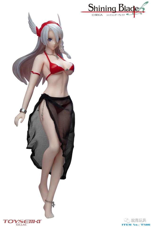 包胶美少女《光明之刃》中“红之战巫女”罗莎琳德.菲蕾雅的泳装造型