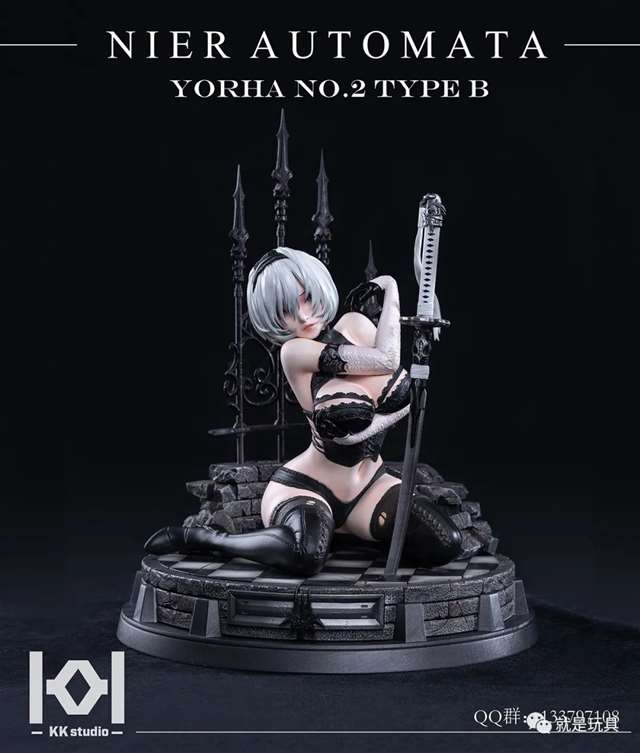 一款色气满满的2B小姐姐雕像