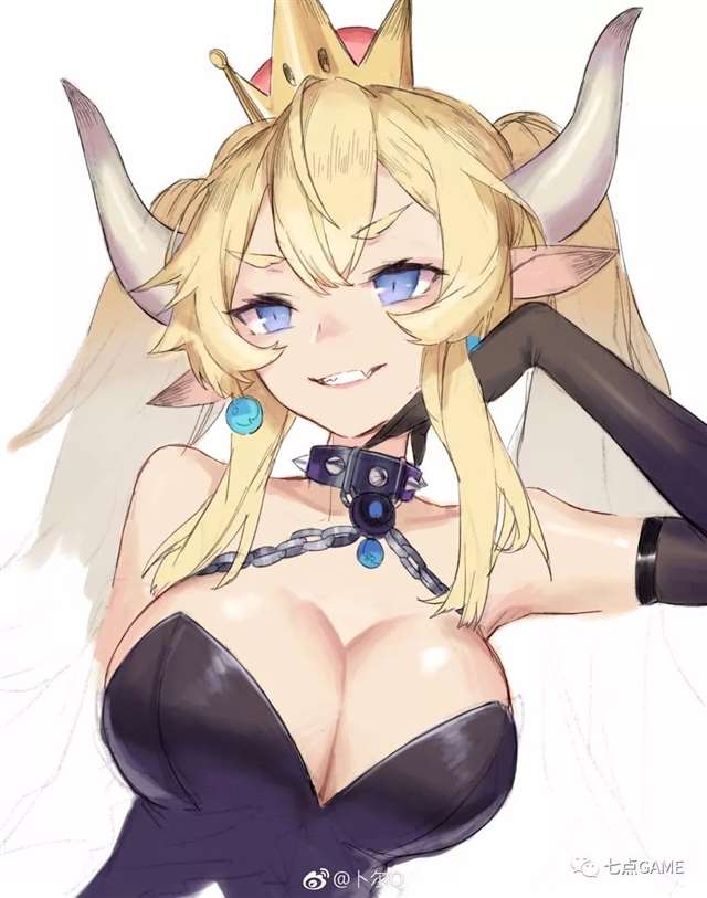 同人创作娘化皇冠和库巴公主的梗