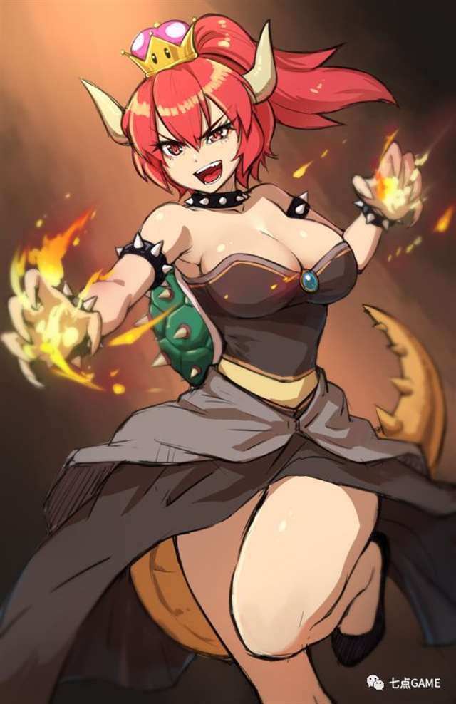 同人创作娘化皇冠和库巴公主的梗