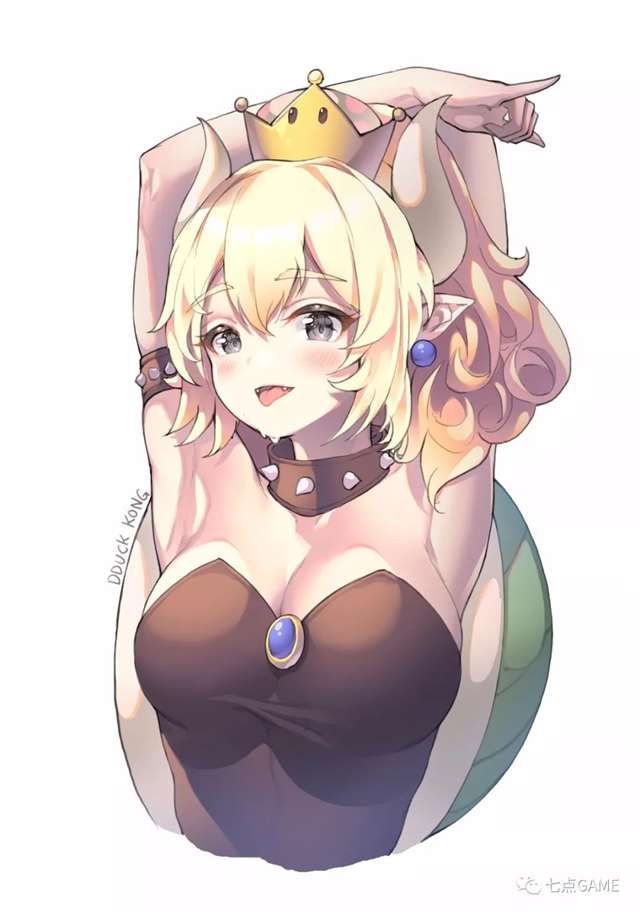 同人创作娘化皇冠和库巴公主的梗