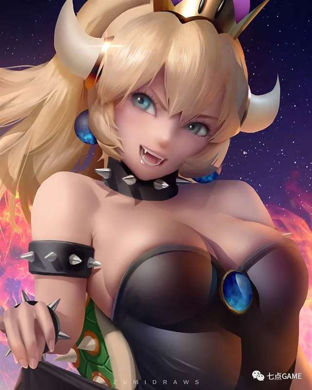 同人创作娘化皇冠和库巴公主的梗