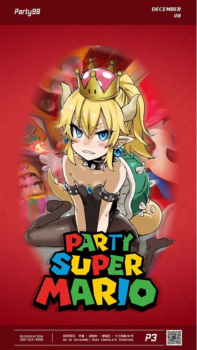 大反派娘化“超级王冠”马里奥的女人